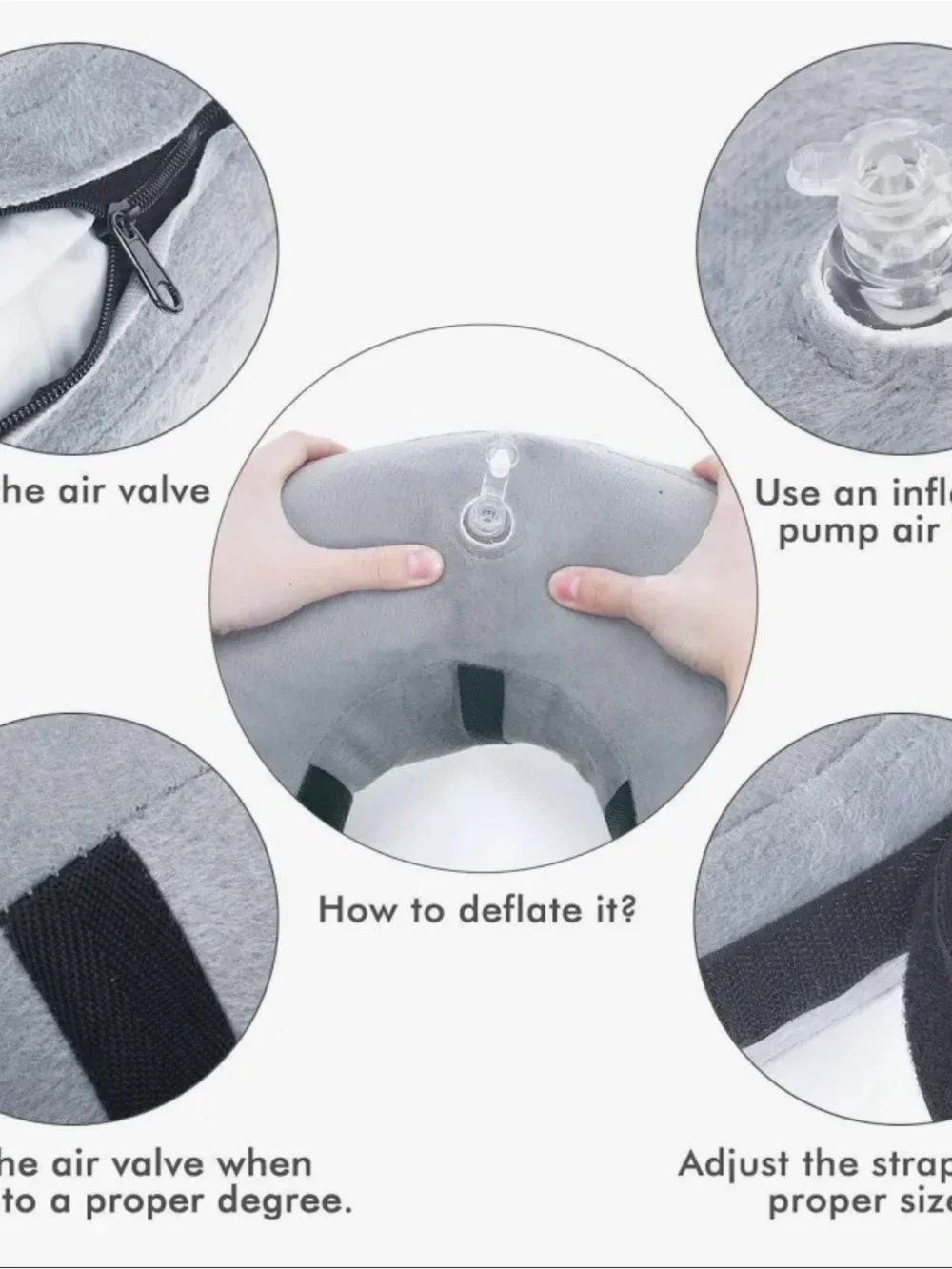 Inflatable Collar - Blue - Comfortable Protective Pet Cone